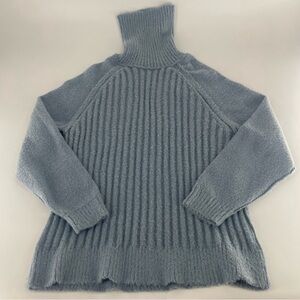 🆕 Altar’d State Cable Knit Blue Fog Turtleneck Sweater